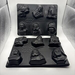 Star Wars Jell-O Character Mold Trays Lot of 2 Vintage Plastic Dessert